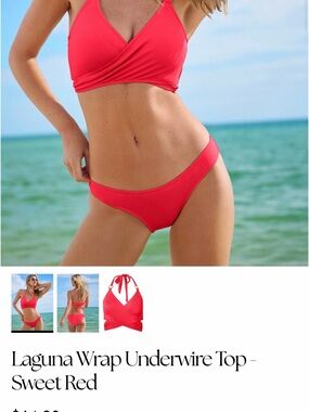 VENUS Wrap Underwire swimsuit Set - red❤️